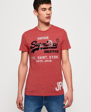 Superdry Ing Shop Duo Férfi Pólók Piros | MXRBP5682